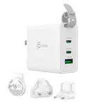 shopafella_65W GaN USB-C® 3-Port Travel Charger with changeable AC plugs-01