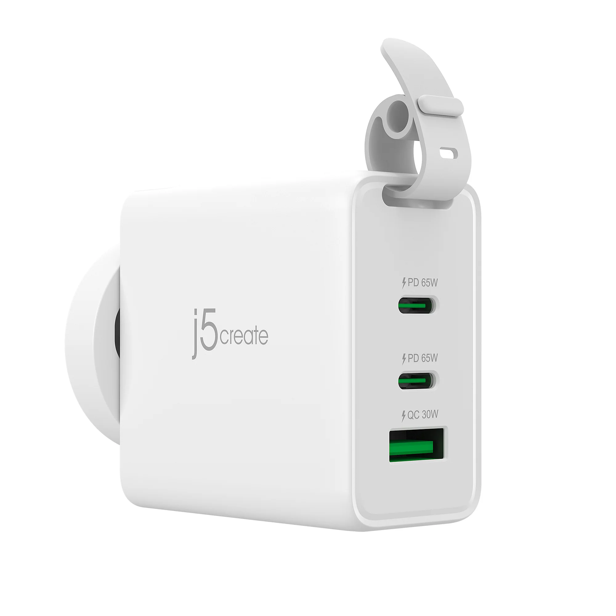 shopafella_65W GaN USB-C® 3-Port Travel Charger with changeable AC plugs-03